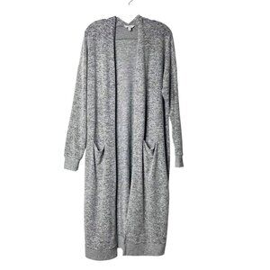 Lucky Brand Grey Open Cardigan Duster Lightweight Long Sleeve Women’s Size Small